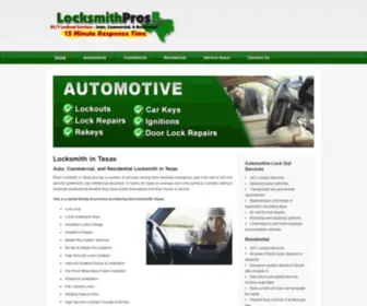 Locksmithprostx.com(Texas Locksmith) Screenshot