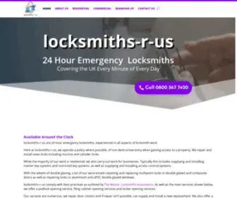 Locksmiths-R-US.co.uk(24 Hour Emergency Locksmiths Serving UK) Screenshot