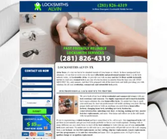 Locksmithsalvin.com(Locksmiths Alvin) Screenshot