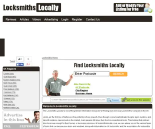 Locksmithslocally.co.uk(locksmithslocally) Screenshot