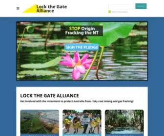 Lockthegate.org.au(Lock the Gate) Screenshot