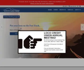 Lococreditunion.com(LOCO Credit Union) Screenshot