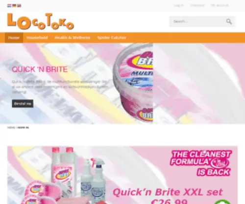 Locotoko.com(Locotoko webshop offers products from known brands such as) Screenshot