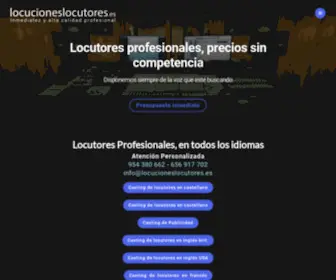 Locucioneslocutores.es(Locutores y locutoras Lowcost profesionales) Screenshot