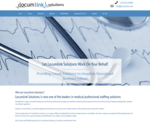 Locumlink.com(Providing Locum Solutions to Hospitals and Dentists) Screenshot