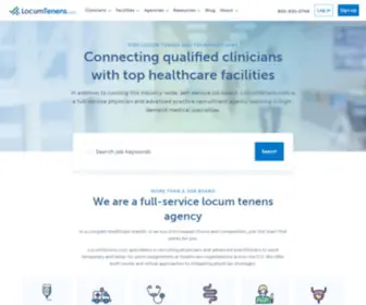 Locumtenens.com(The industry's largest job board and full) Screenshot