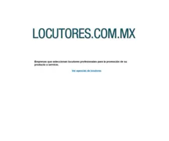 Locutores.com.mx(Locutores) Screenshot