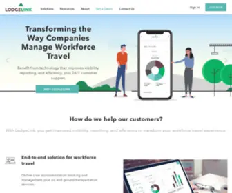 Lodgelink.com(Transforming the Way Companies Manage Travel) Screenshot