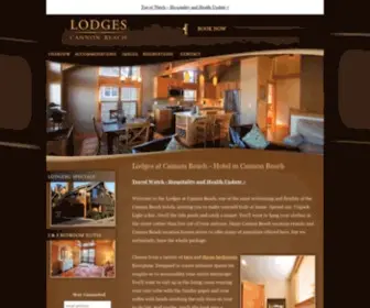 Lodgesatcbhotel.com(Lodges at Cannon Beach) Screenshot