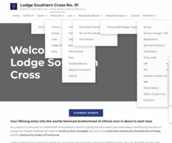 Lodgesoutherncross.com.au(Masonic Lodge from 1881) Screenshot