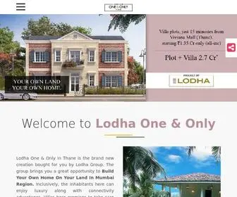 Lodhaoneanonly.com(Lodha One and Only Thane) Screenshot