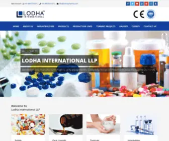 Lodhapharma.com(Complete Range of Pharmaceutical Packaging Machines) Screenshot