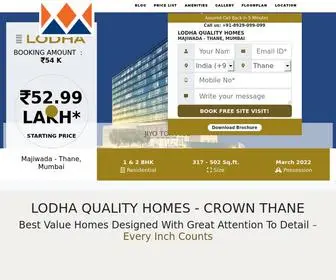 Lodhaqualityhomesthane.com(Lodha Quality Homes Crown) Screenshot