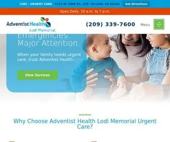 Lodimemorialurgentcare.org(Adventist Health Lodi Memorial) Screenshot