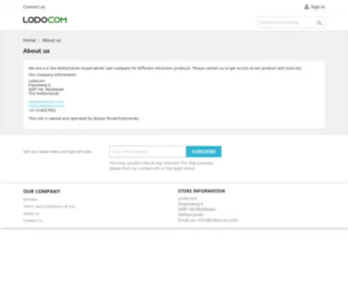 Lodocom.com(About us) Screenshot
