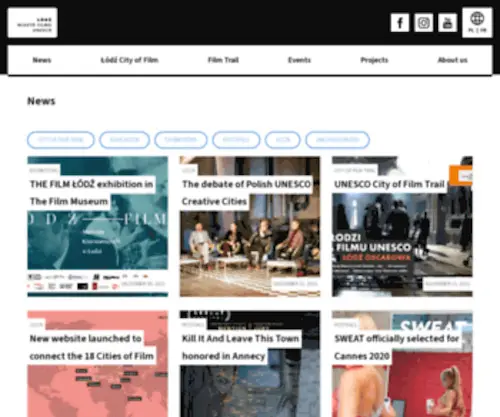 Lodzcityoffilm.com(ŁÓDŹ) Screenshot