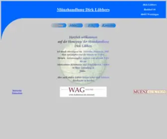 Loebbers.com(Münzhandlung) Screenshot