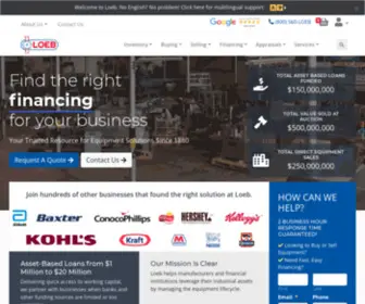 Loebequipment.com(Used Packaging Equipment and Processing Equipment from Loeb) Screenshot