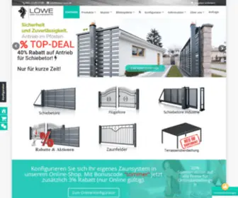 Loewe-Zaun.de(Komplette Zaunsysteme mit 10 Jahre Garantie) Screenshot