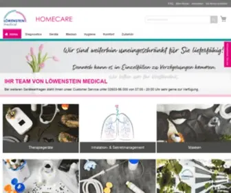 Loewenstein.shop(Homepage Homecare) Screenshot