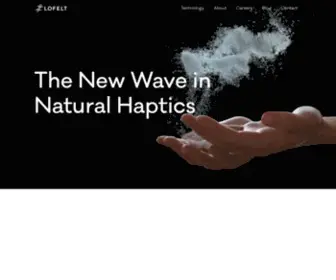 Lofelt.com(The New Wave in Natural Haptics Lofelt) Screenshot