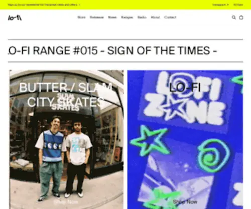 Lofi.com.au(Lo-Fi Online Store) Screenshot