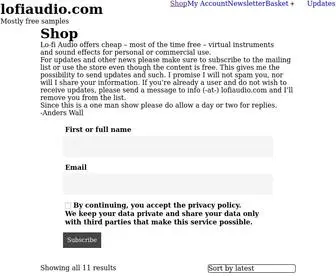 Lofiaudio.com(Mostly free samples) Screenshot
