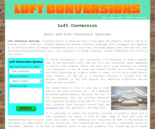 Loftconversioners.uk(Loft Conversions) Screenshot