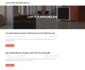 Lofthome.ch(Loft und Immobilien Zug Zürich Aargau und Luzern) Screenshot