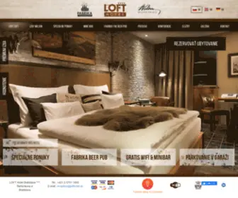 Lofthotel.sk(Hotel LOFT Bratislava) Screenshot