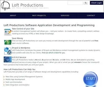 Loftproductions.com(Loft Productions Software Application Development and Programming) Screenshot