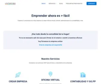 Lofwork.cl(La Mejor Oficina Virtual y Servicios para Tu Negocio) Screenshot