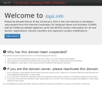 Loga.info(This domain is pending ICANN verification) Screenshot