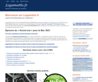 Logamaths.fr(Cours de mathématiques) Screenshot