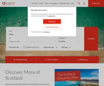 Loganair.co.uk(Fly over 70 routes across 6 European countries) Screenshot