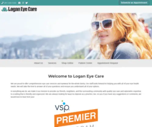 Loganeyecare.com(Logan Eye Care) Screenshot