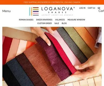 Loganovashades.com(100% Customizable Roman Shades & Window Treatments) Screenshot