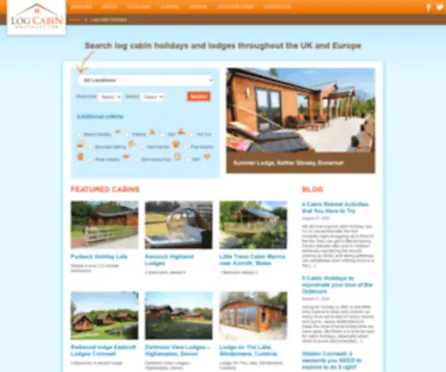 Logcabinholidays.com(Log cabin holidays in the UK and Europe) Screenshot