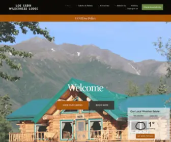 Logcabinwildernesslodge.com(Log Cabin Wilderness Lodge) Screenshot