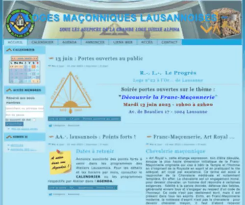 Loges-Lausannoises.ch(Franc-Maçonnerie) Screenshot