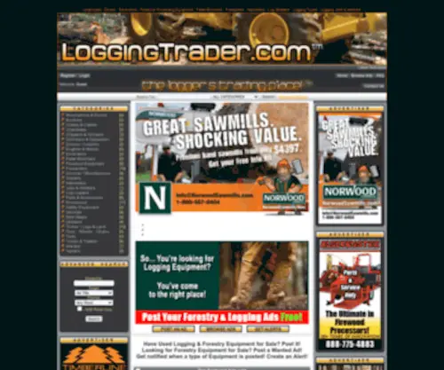 Loggingtrader.com(Forestry Equipment) Screenshot
