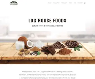Loghousefoods.com(Log House Foods) Screenshot