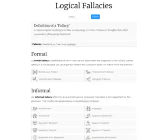 Logicalfallacies.org(Logical Fallacies) Screenshot