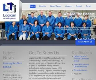 Logican.com(Logican is an Electronic Manufacturing Service (EMS) offering Contract Manufacturing (CM)) Screenshot