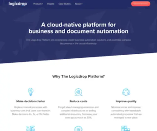 LogiCDrop.com(Cloud-Native Business and Document Automation) Screenshot