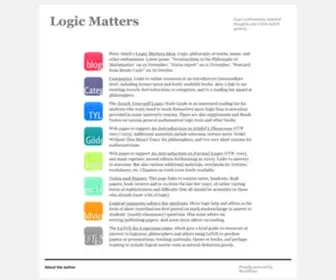 Logicmatters.net(About this site) Screenshot