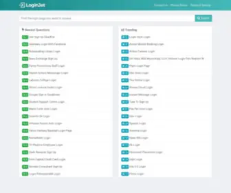 Loginjet.net(Detailed Login Pages Database) Screenshot