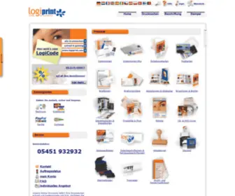 Logiprint.de(Die Druckerei im Internet zum günstig Online bestellen & drucken) Screenshot