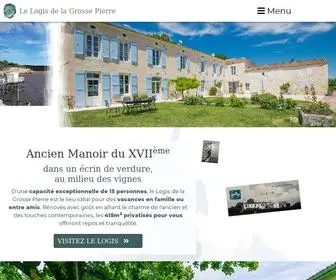 Logisdelagrossepierre.com(Gîte 15 personnes à Arces sur Gironde) Screenshot