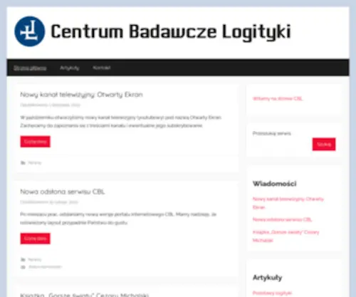 Logityka.pl(Centrum Badawcze Logityki) Screenshot